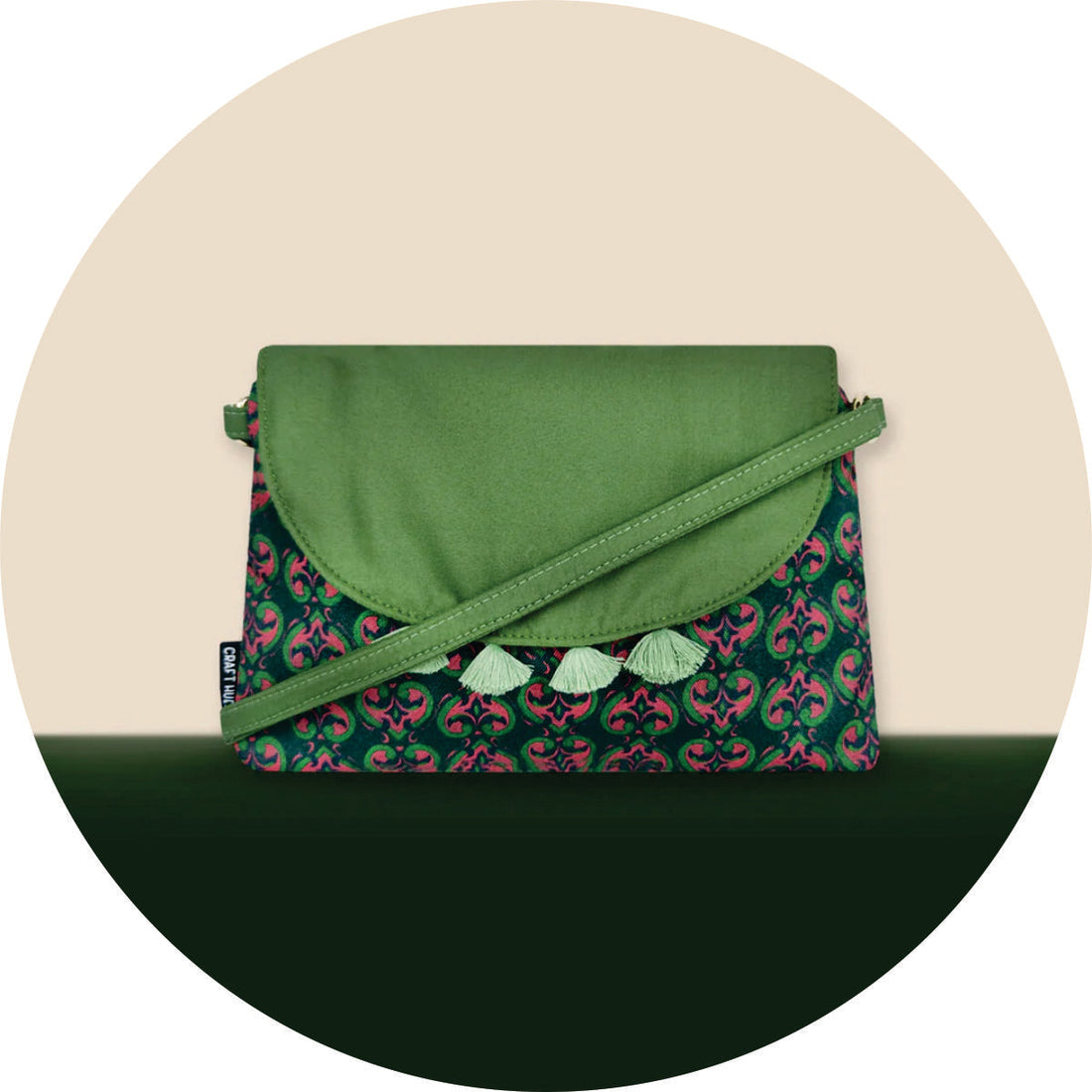 Flap Tassel Sling Bag