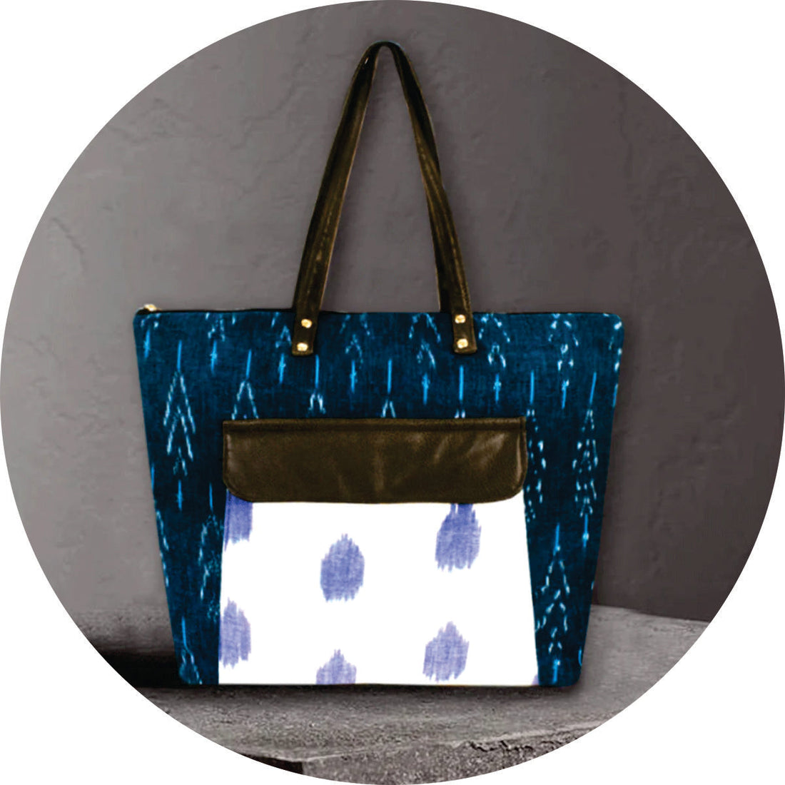 Ikkat Office Tote Bags