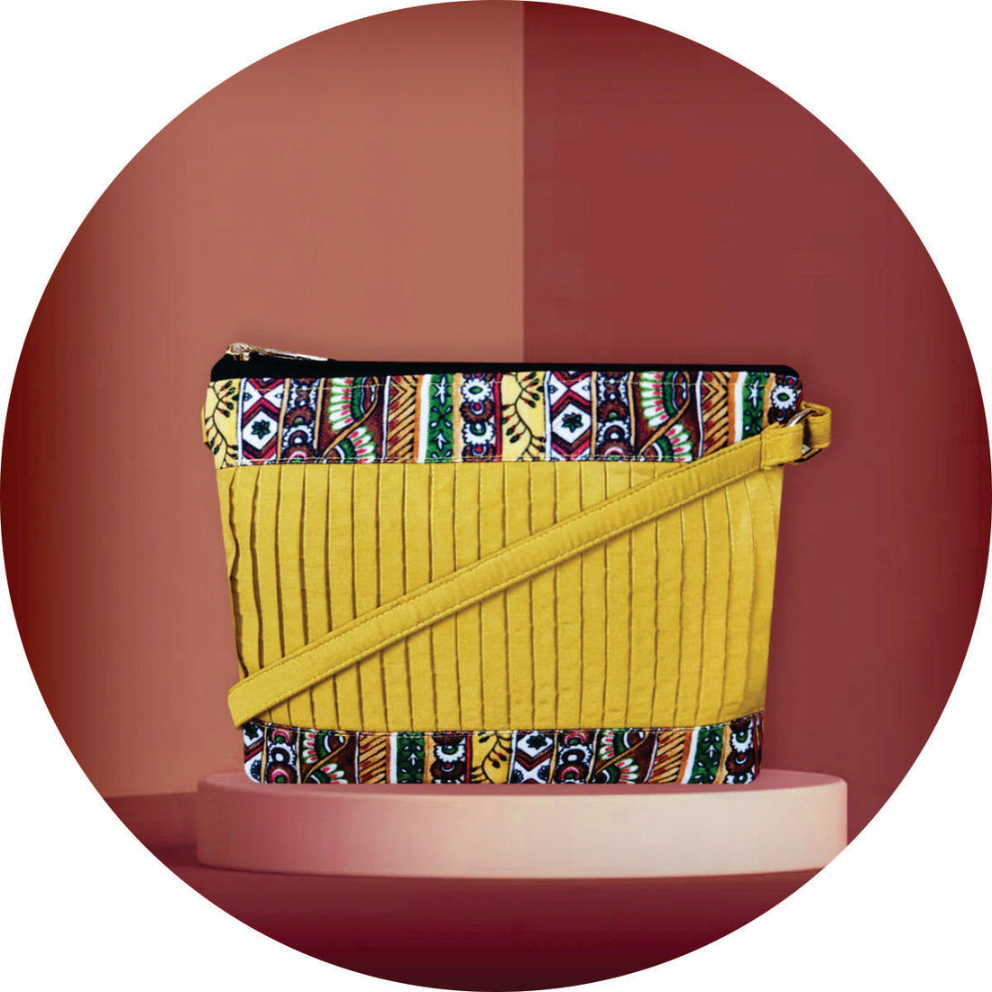 Pleated Sling Bag
