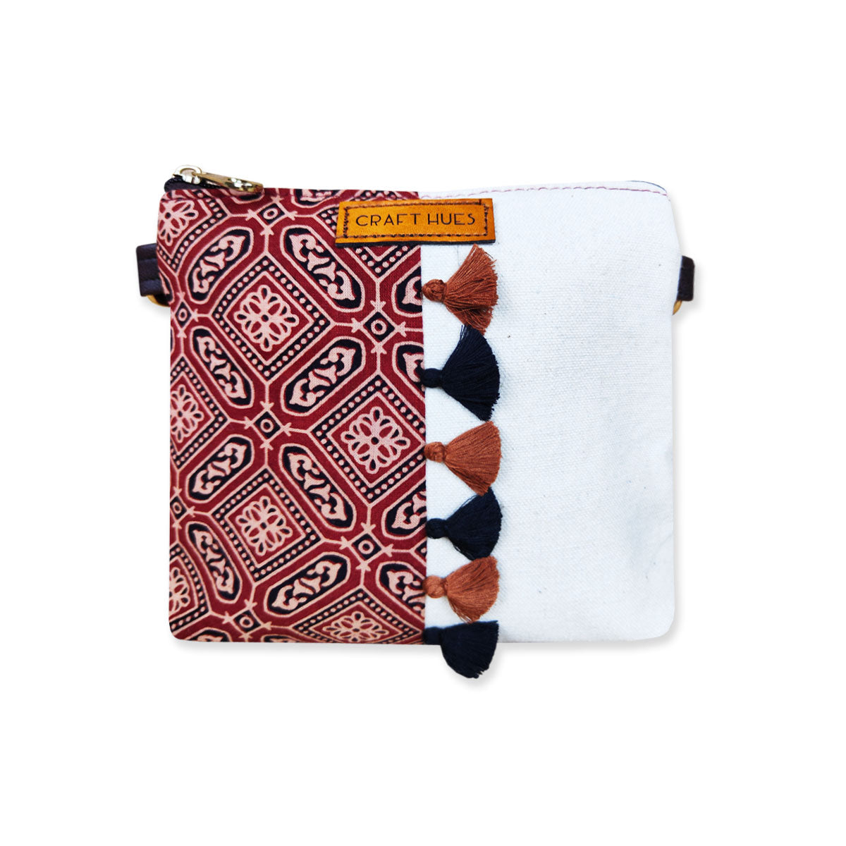Maroon Tiles Sling/Pouch Bag Combo