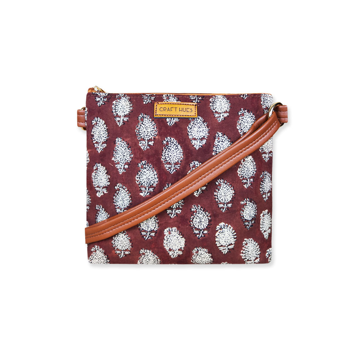 White Leaf Sling Bag