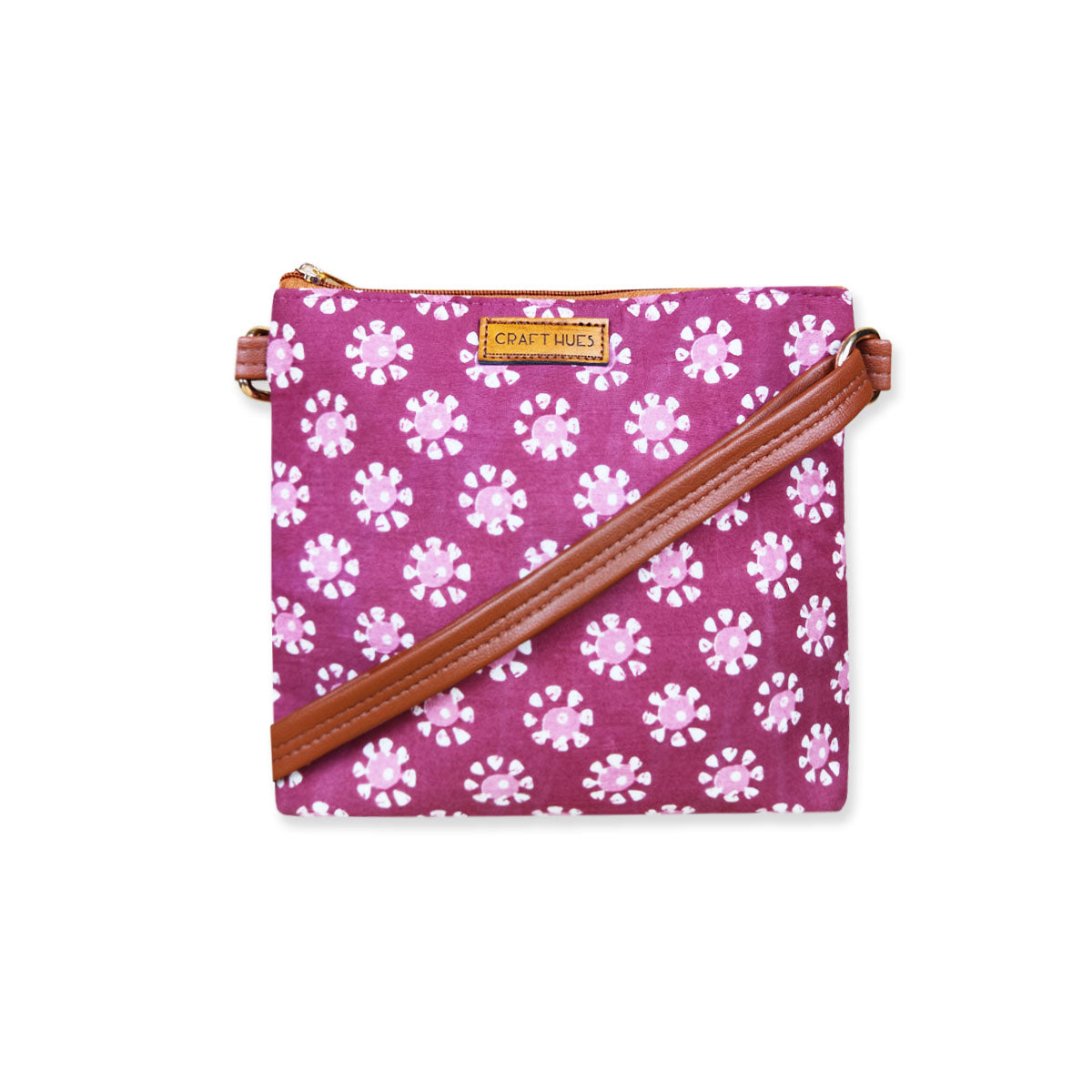 White Floral Sling Bag
