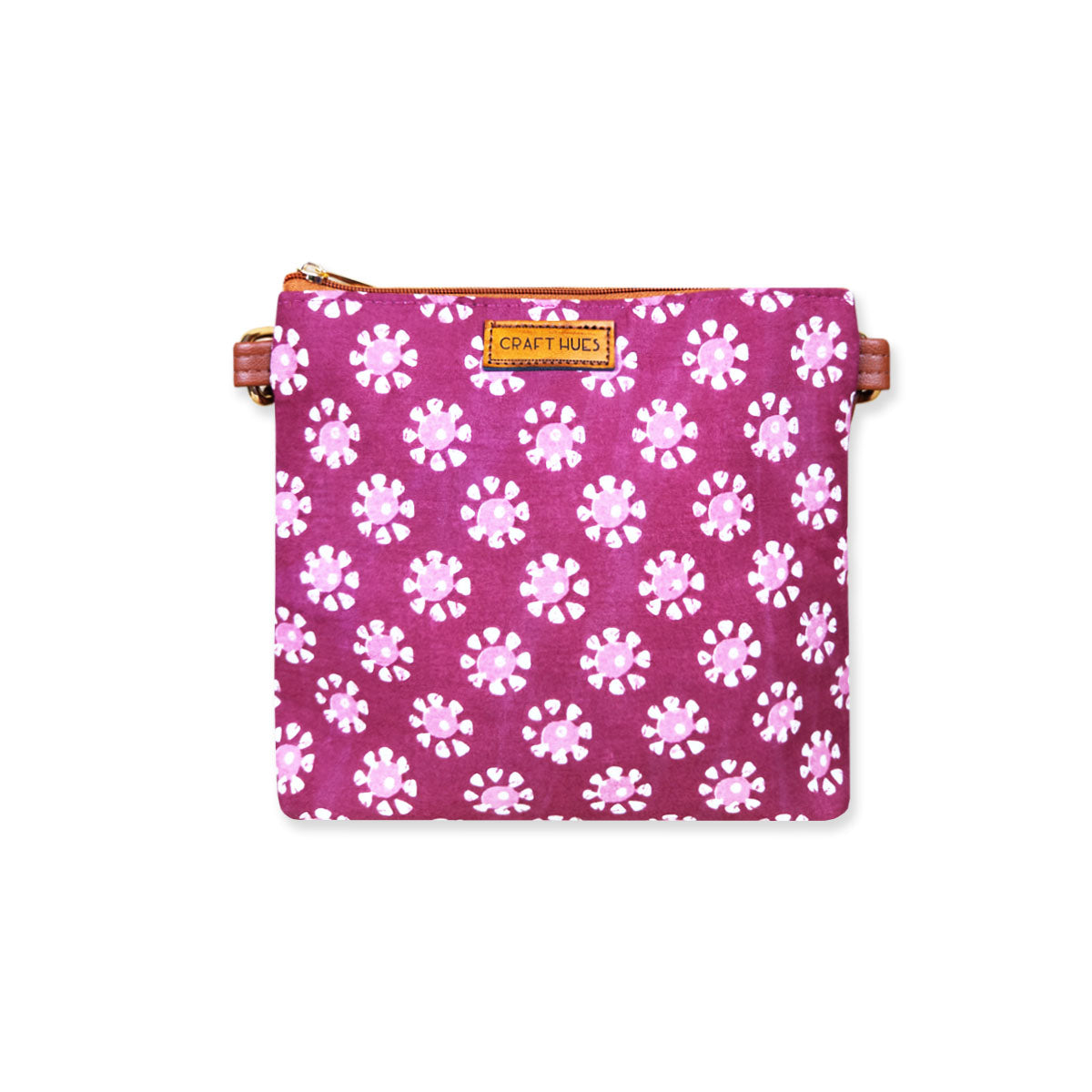 White Floral Sling Bag