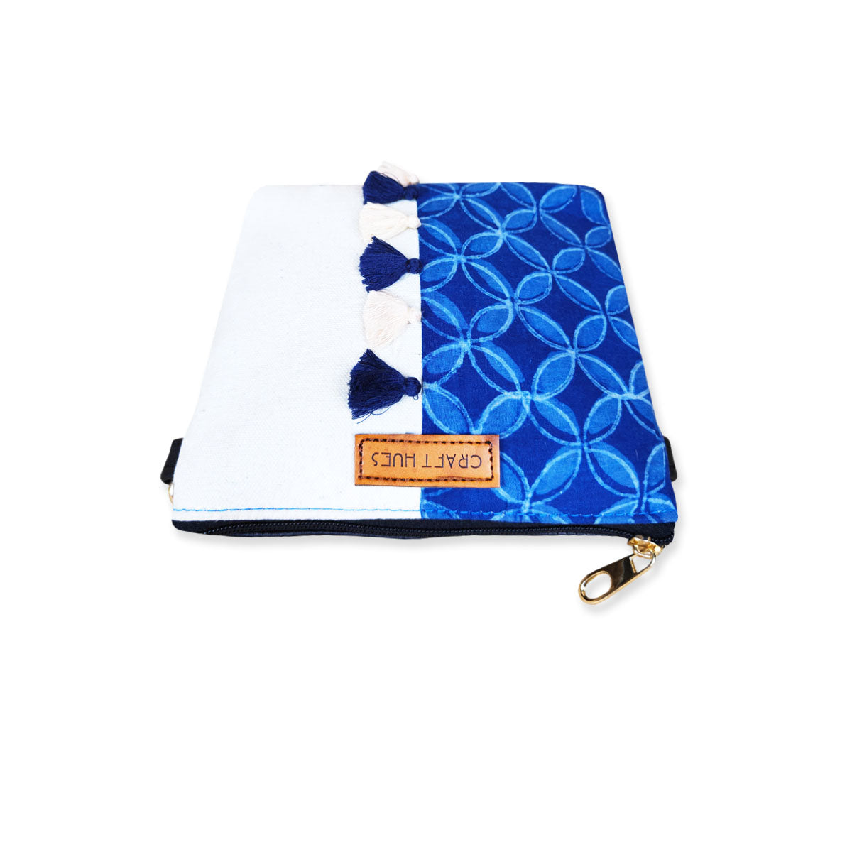 Blue Petals Tiles Sling/Pouch Bag Combo
