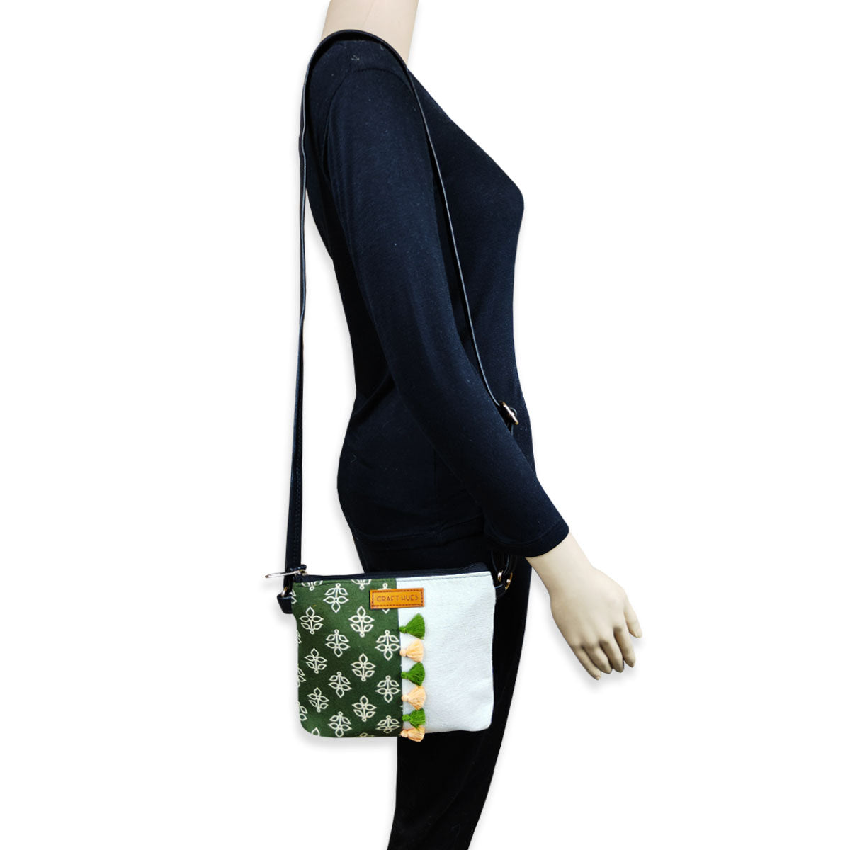 Green Leaves Tiles Sling/Pouch Bag Combo