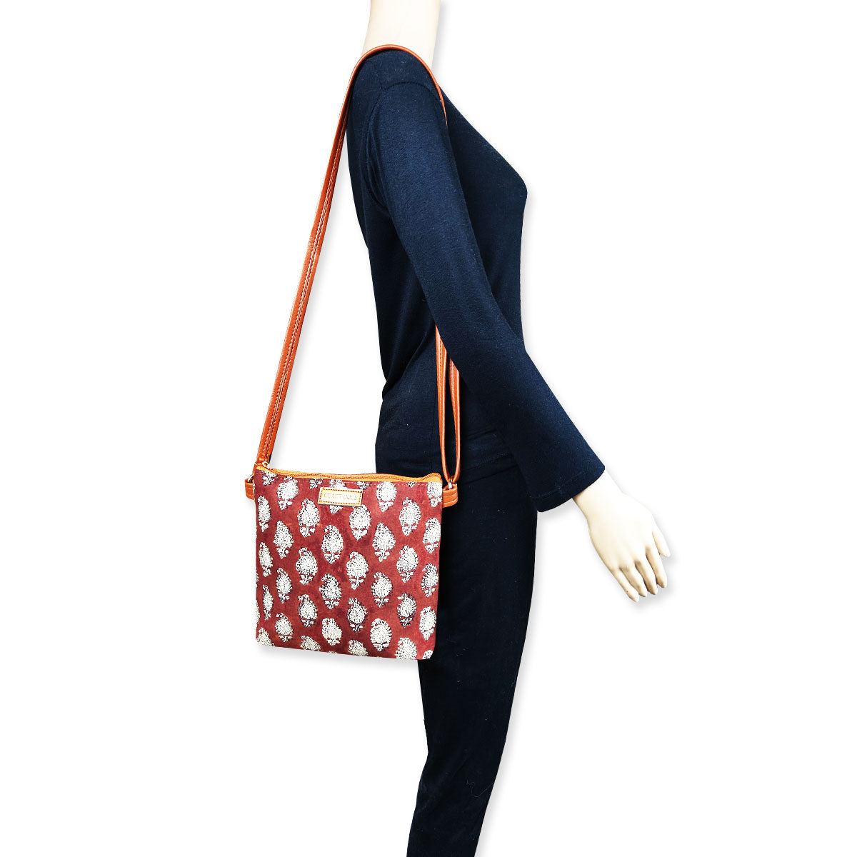 White Leaf Sling Bag