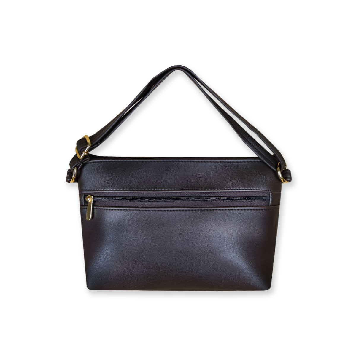 Brown Ikkat Baguette with Pouch