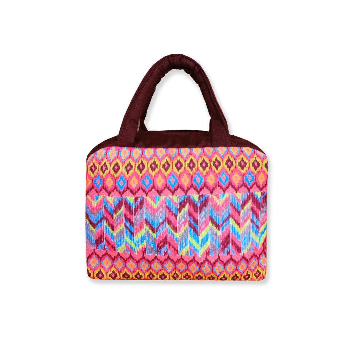 Brown Ikkat Lunch Bag