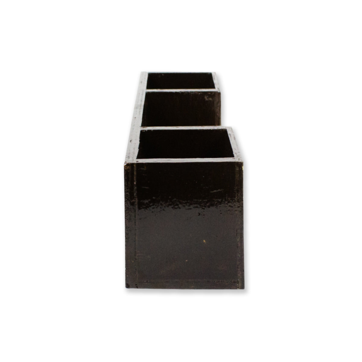 Checks Wooden Table Organizer