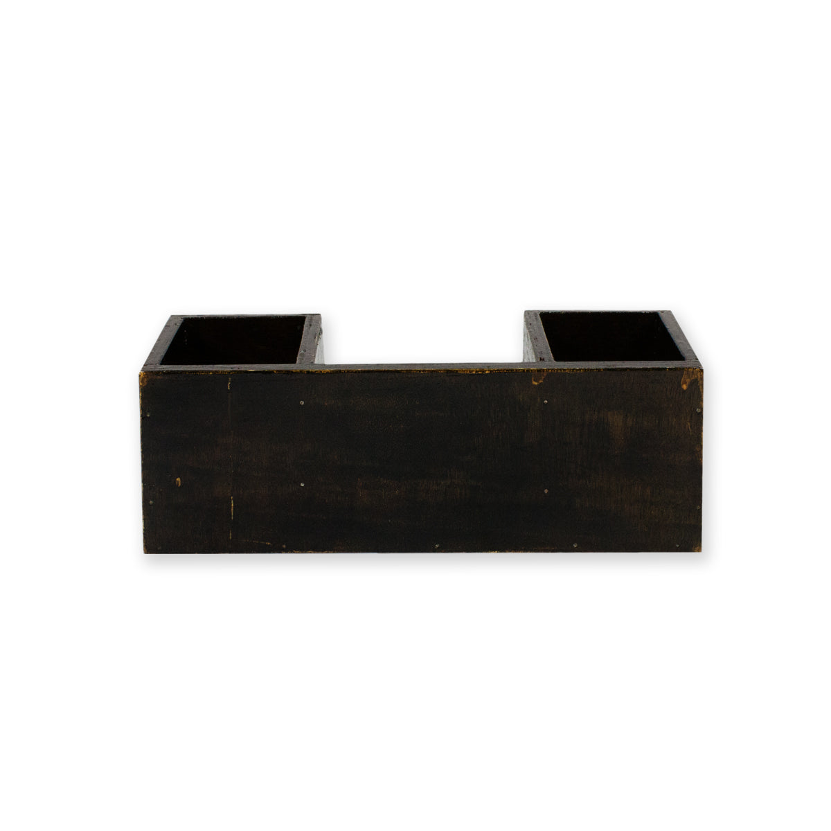 Checks Wooden Table Organizer