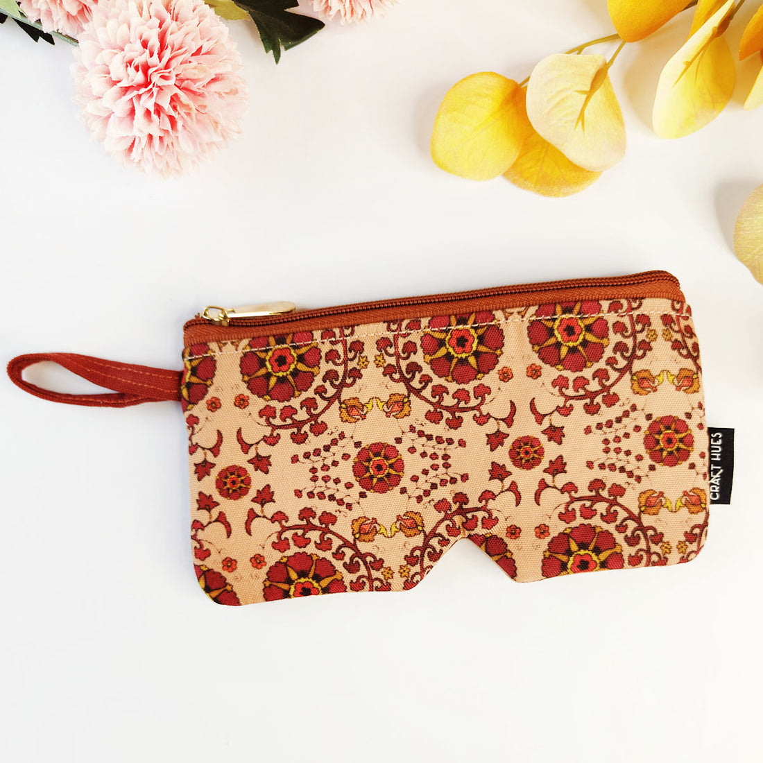 Eyewear/Sunglass Case-Green Maroon suzani-Green Madhubani Combo