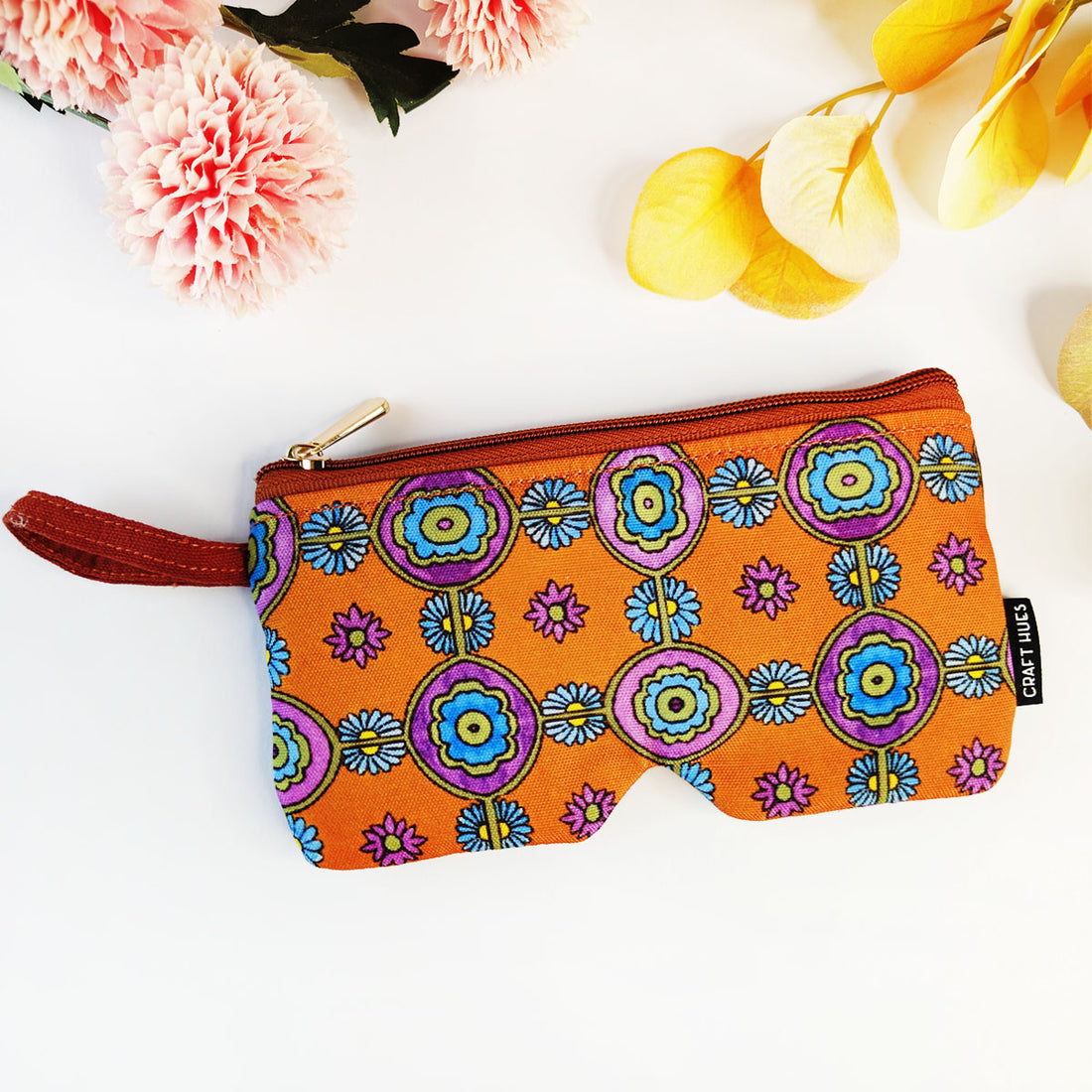 Eyewear/Sunglass Case-Purple Orange Tile