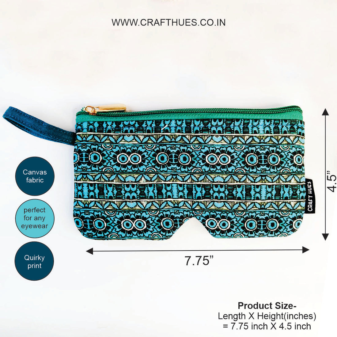 Eyewear/Sunglass Case-Aztec Teal