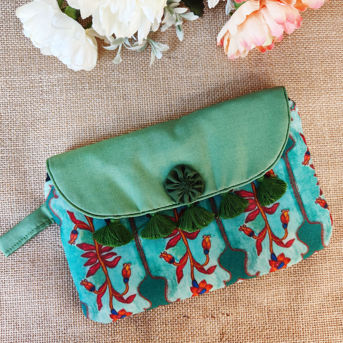 Orange-Green Aztec Wallet Combo