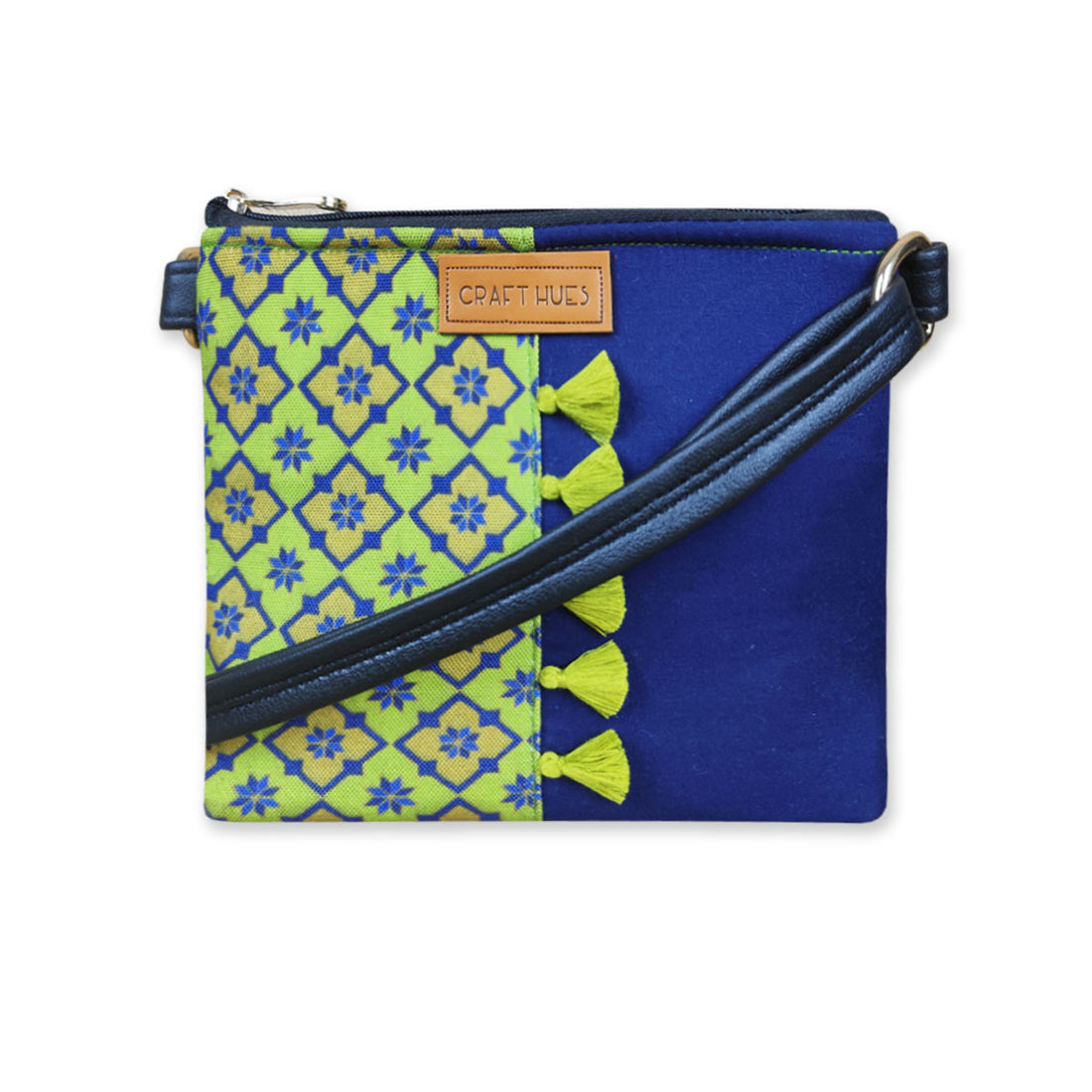 Green Kites Half Print Sling/Pouch Bag Combo