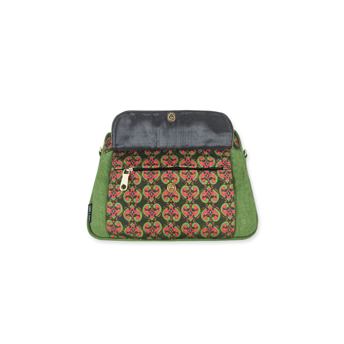 Box Sling Pouch Combo- Green Knot