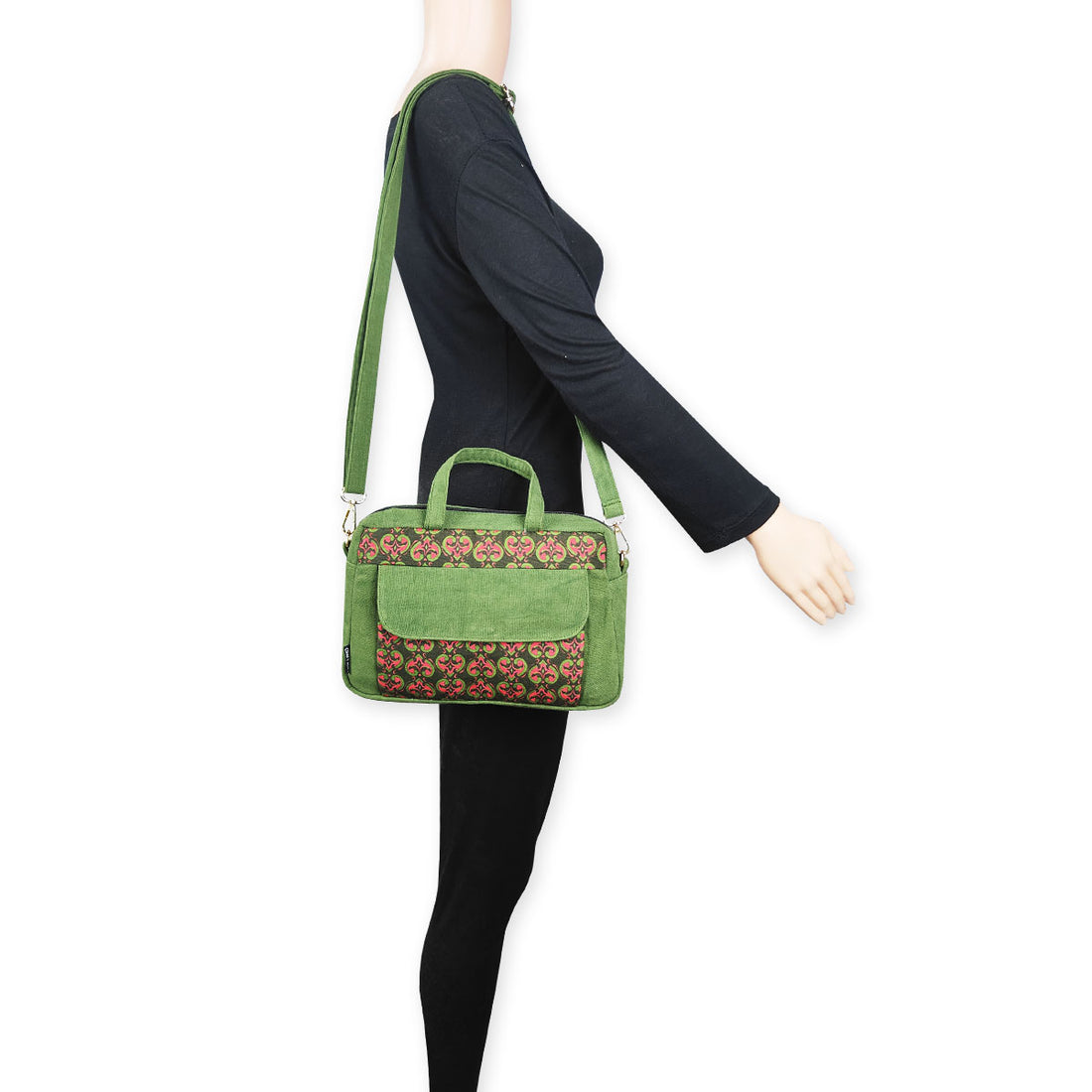 Box Sling Pouch Combo- Green Knot