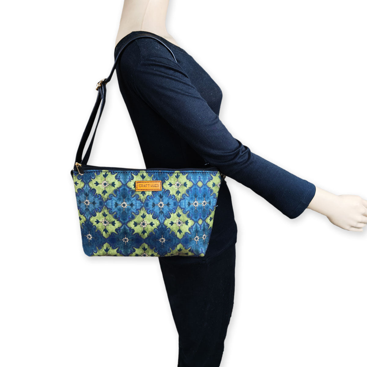 Green Mughal Baguette with Pouch