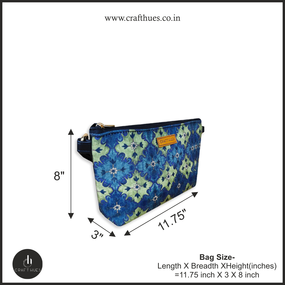 Green Mughal Baguette with Pouch