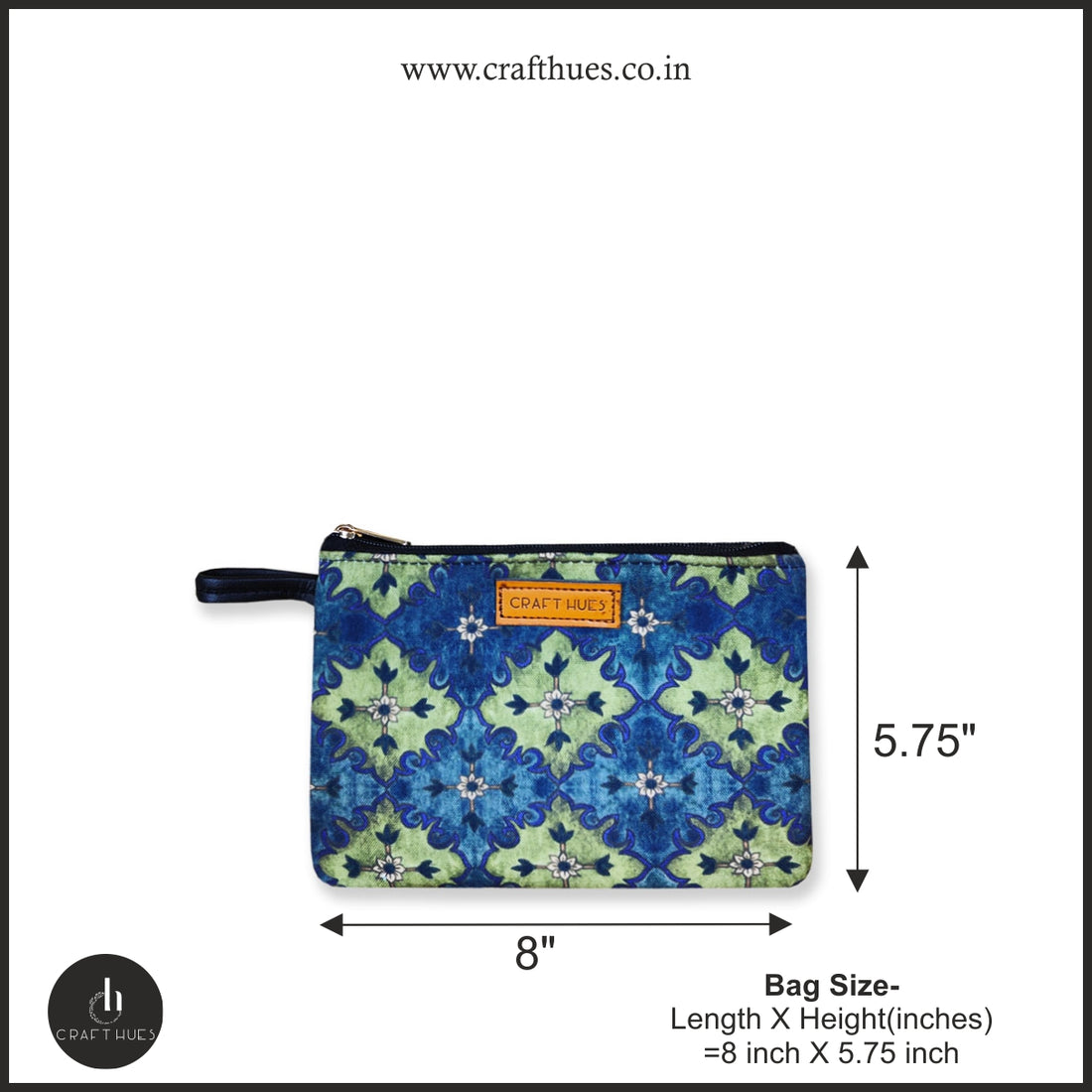 Green Mughal Baguette with Pouch