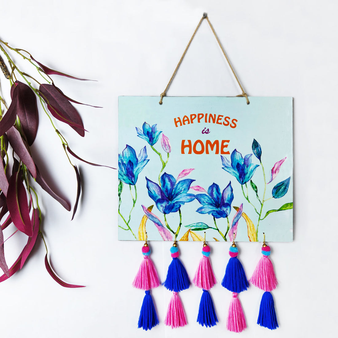 Happiness is home Square Wall hanging