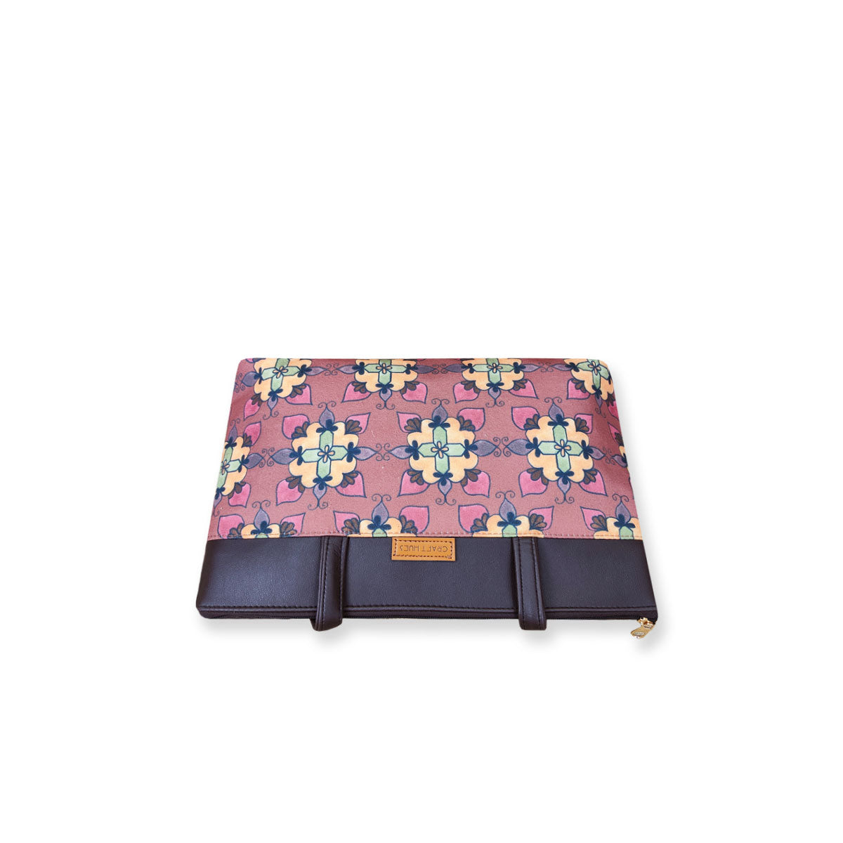 Yellow Floral Kollam Tote/Pouch Combo