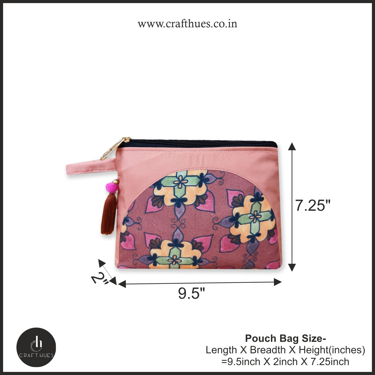 Yellow Floral Kollam Tote/Pouch Combo