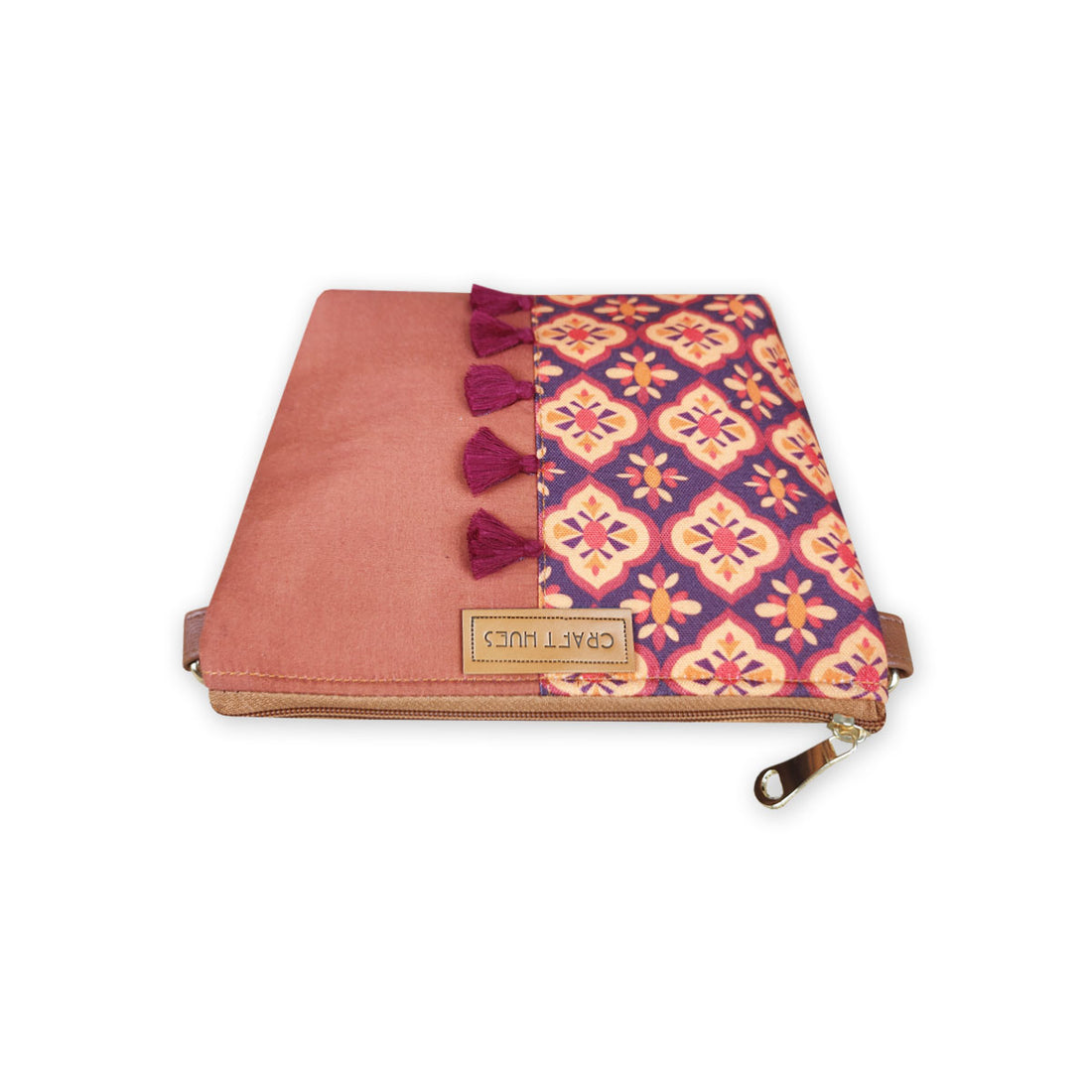 Maroon Indian Art Half Print Sling/Pouch Bag Combo
