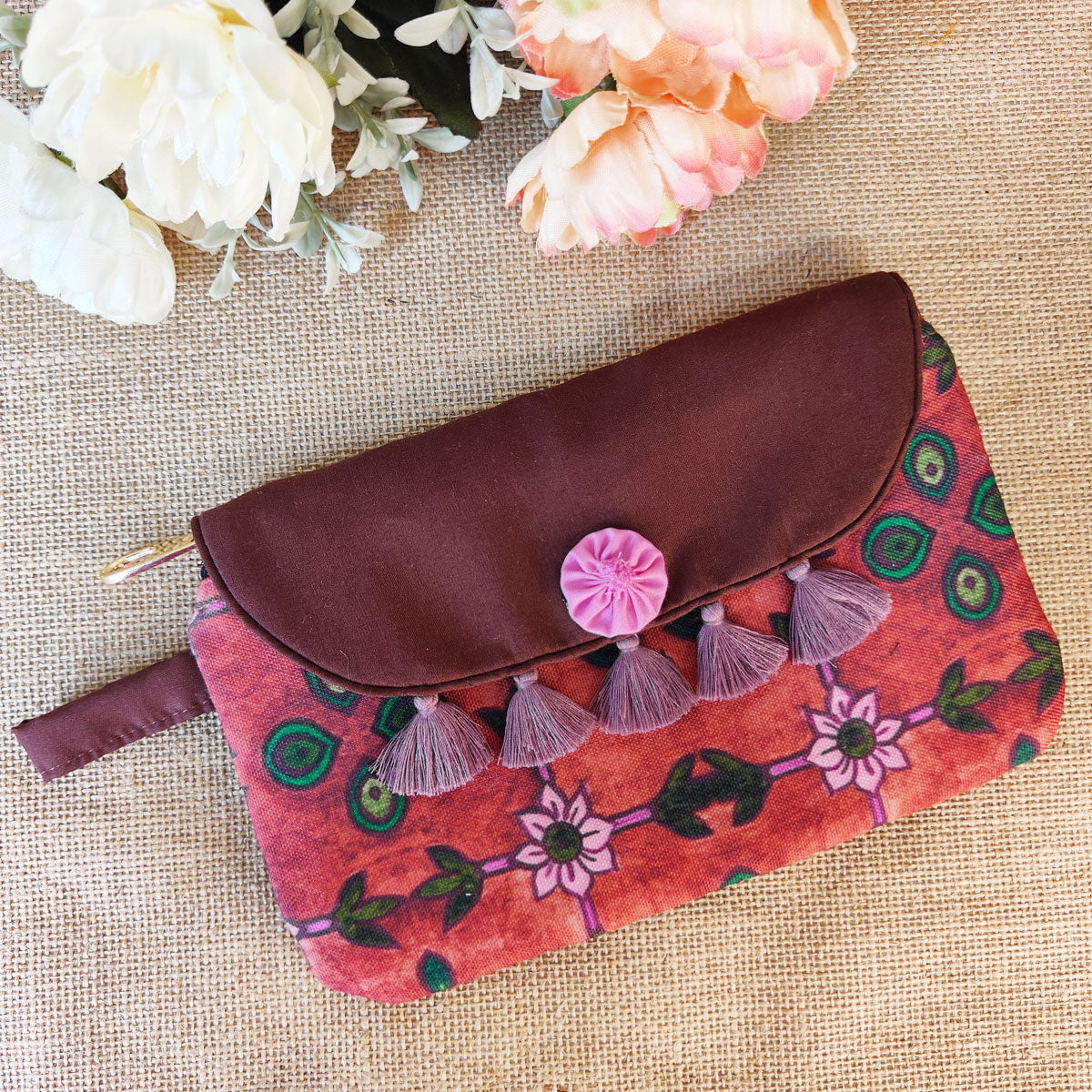 Green-Maroon Mughal Wallet Combo
