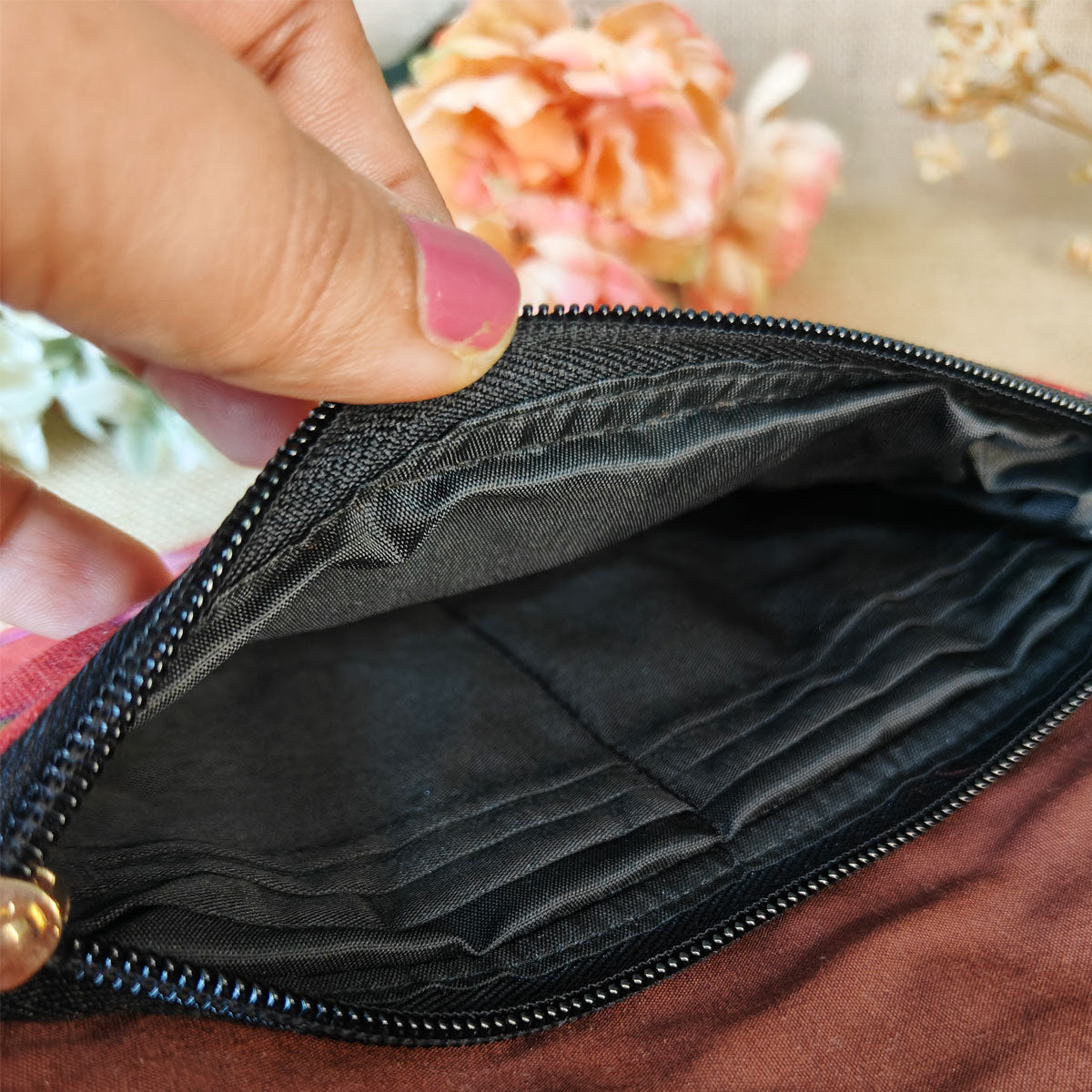 Green-Maroon Mughal Wallet Combo