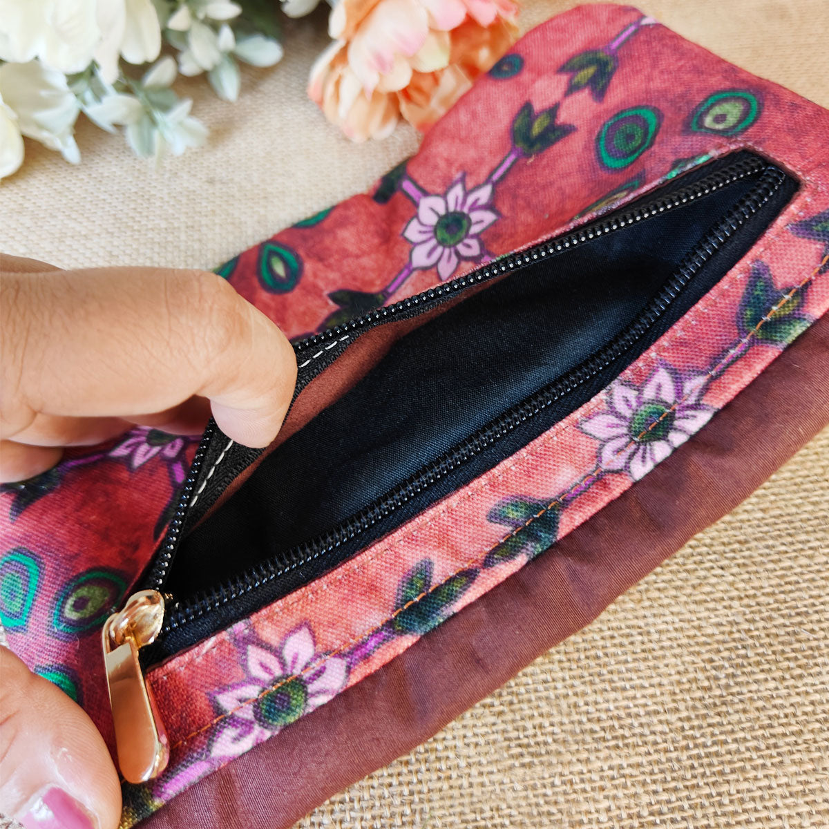 Green-Maroon Mughal Wallet Combo