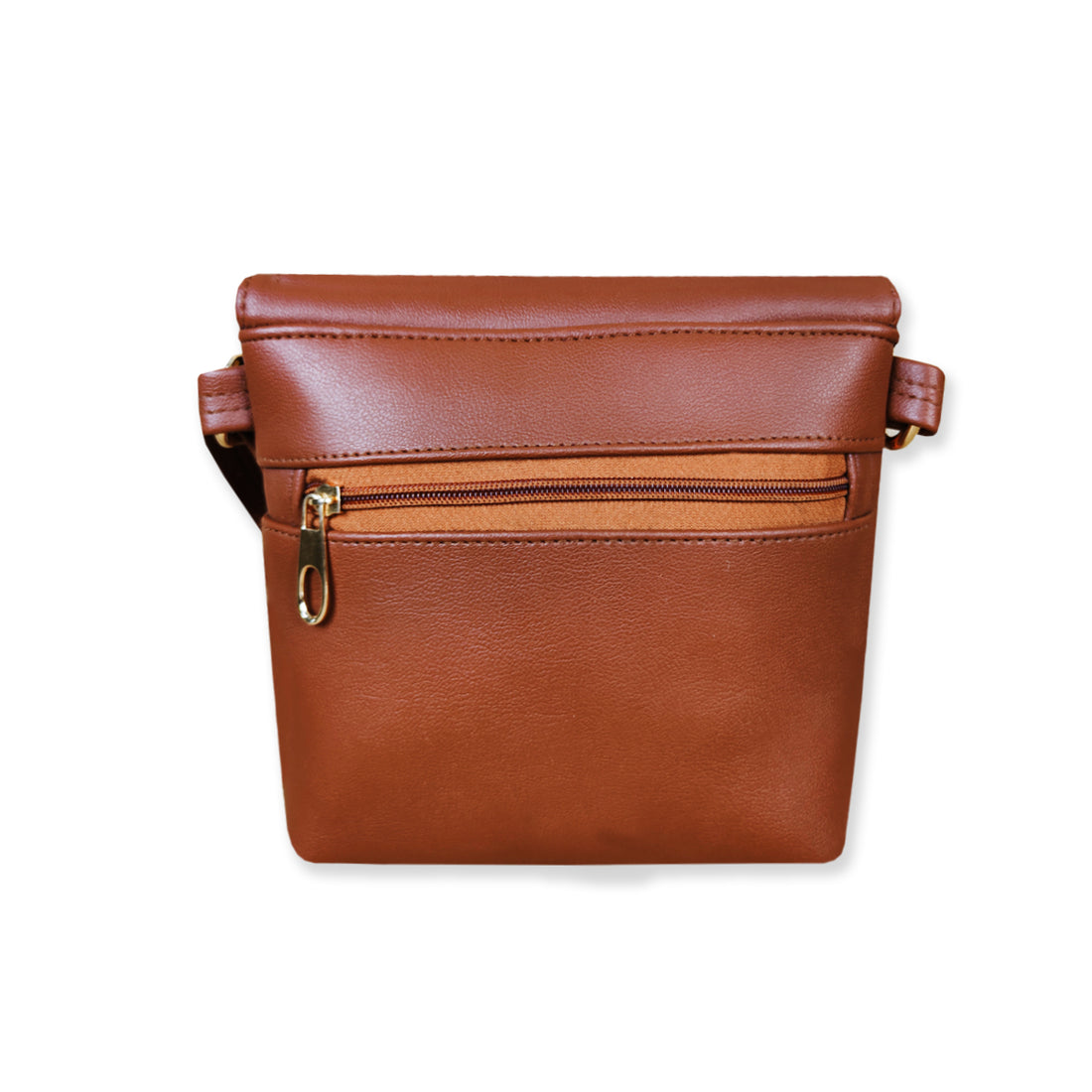 Orange Rangoli Flap Sling Bag