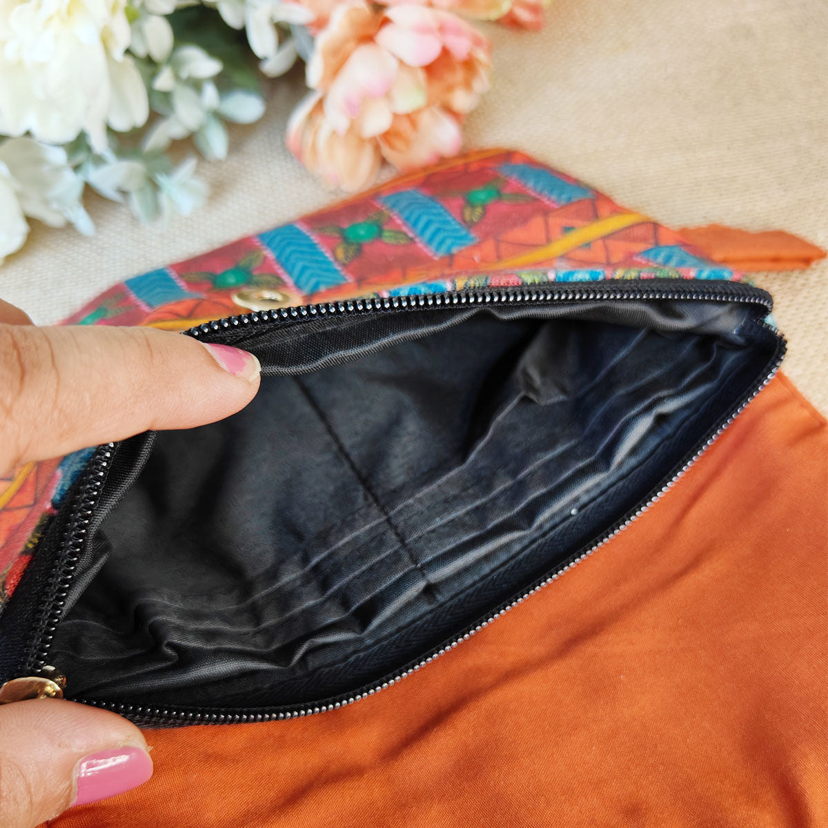 Orange-Green Aztec Wallet Combo
