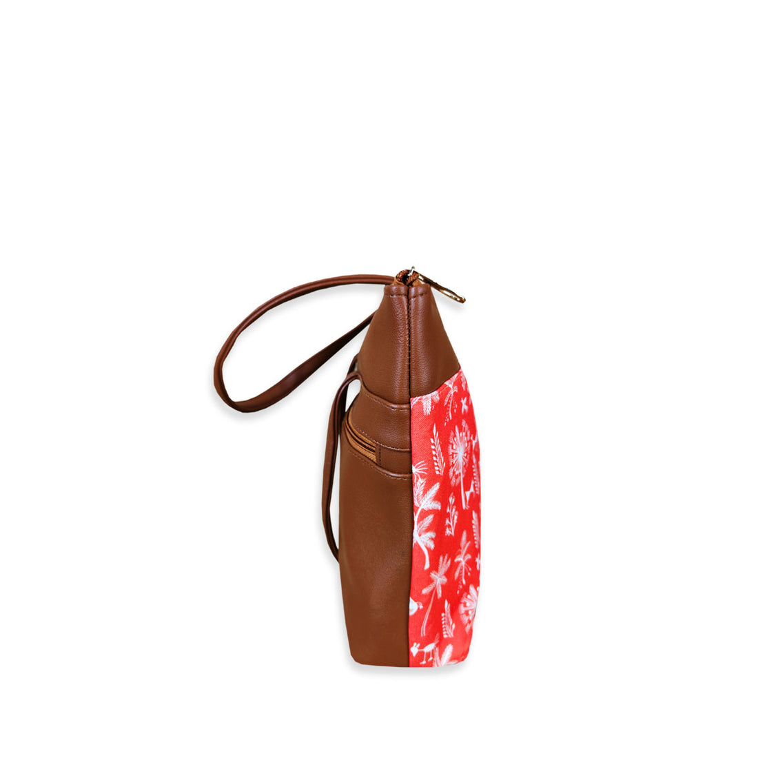 Orange Warli Jungle Tote Bag