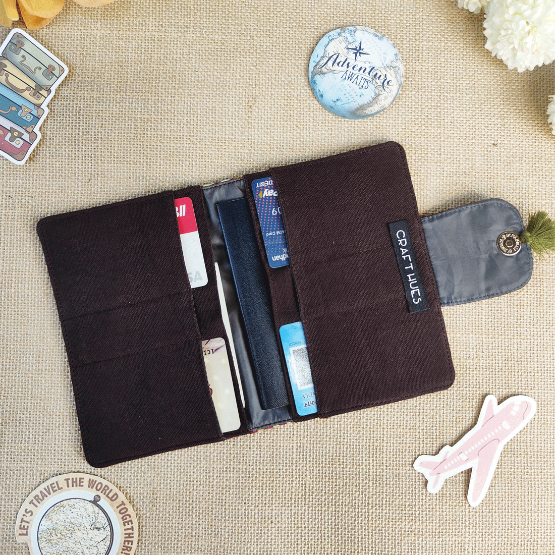 Passport Case- Pink Knot