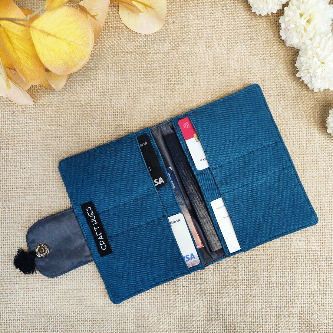 Passport Case- Teal Knot