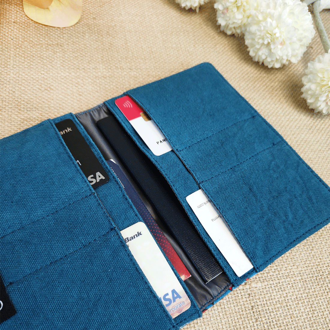 Passport Case- Teal Knot