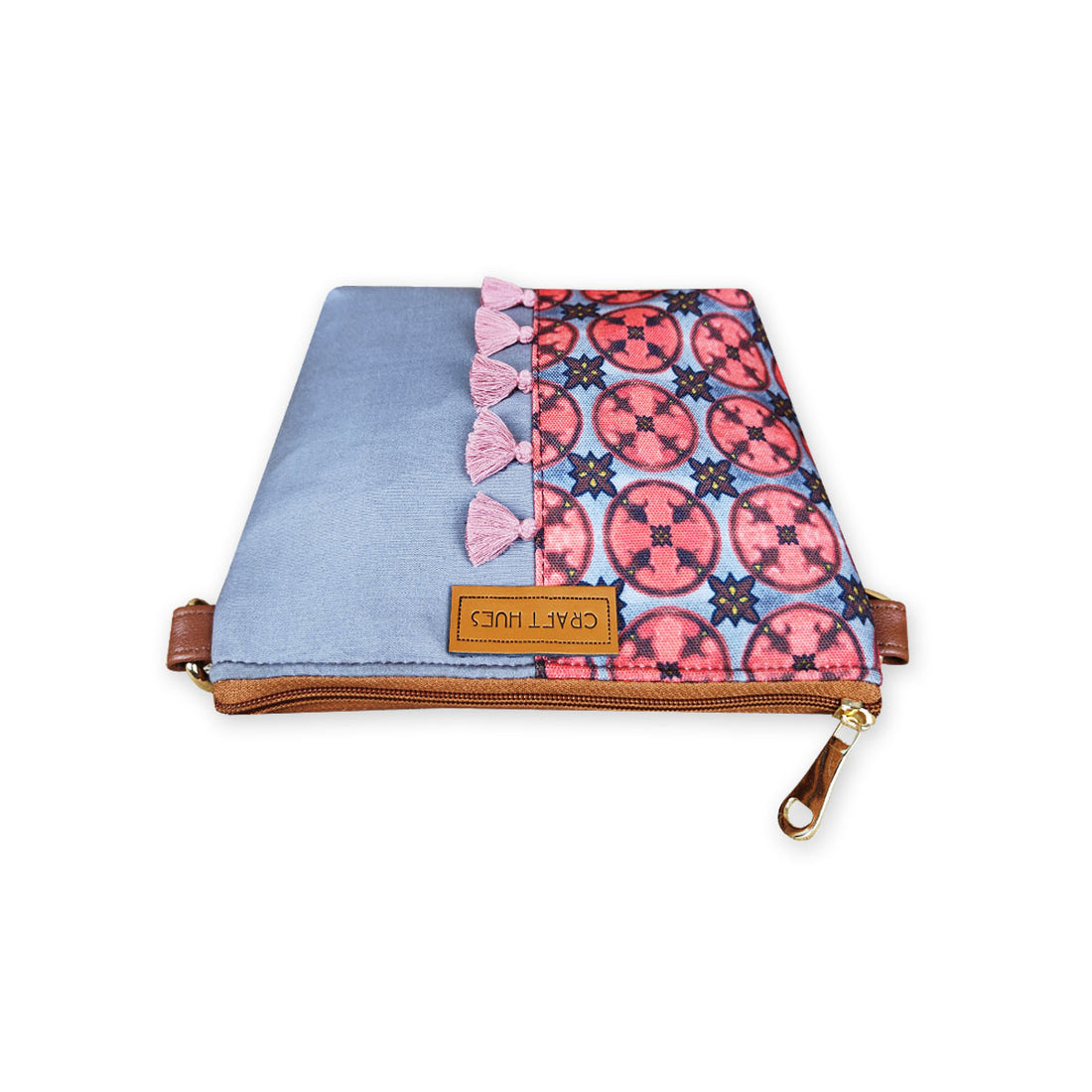 Peach Chakra Half Print Sling/Pouch Bag Combo