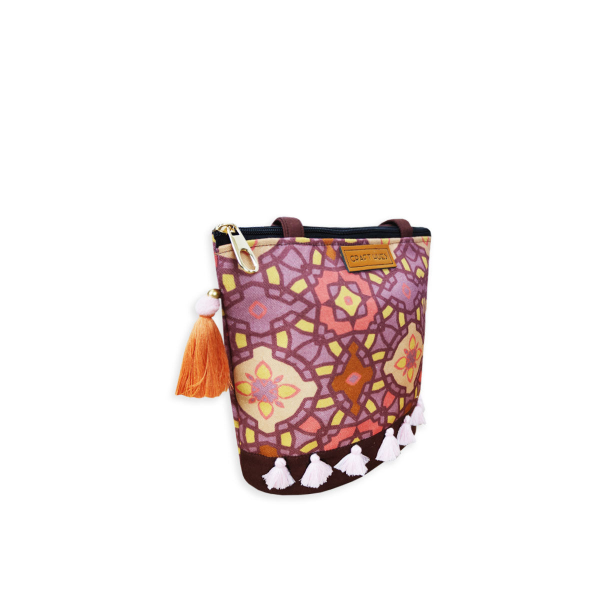 Peach Mughal Bucket Bag