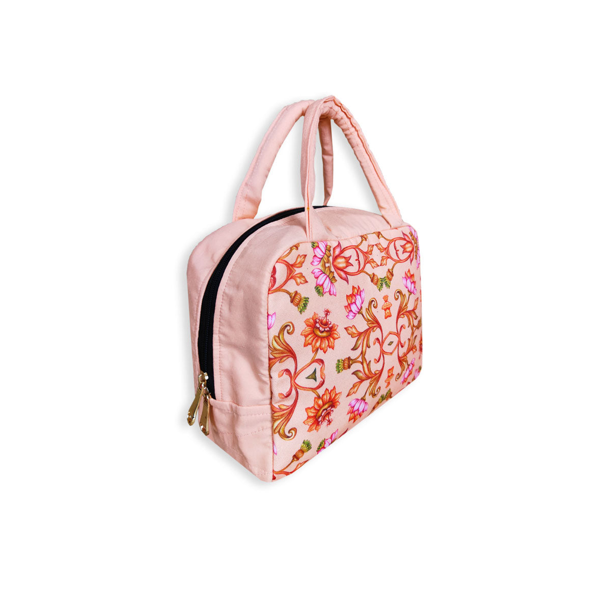Peach Mughal Floral Lunch Bag