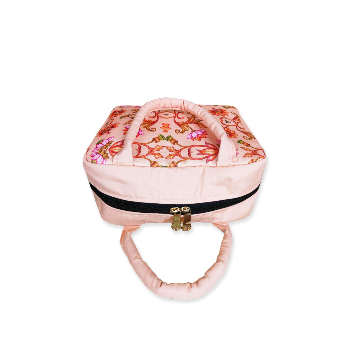 Peach Mughal Floral Lunch Bag
