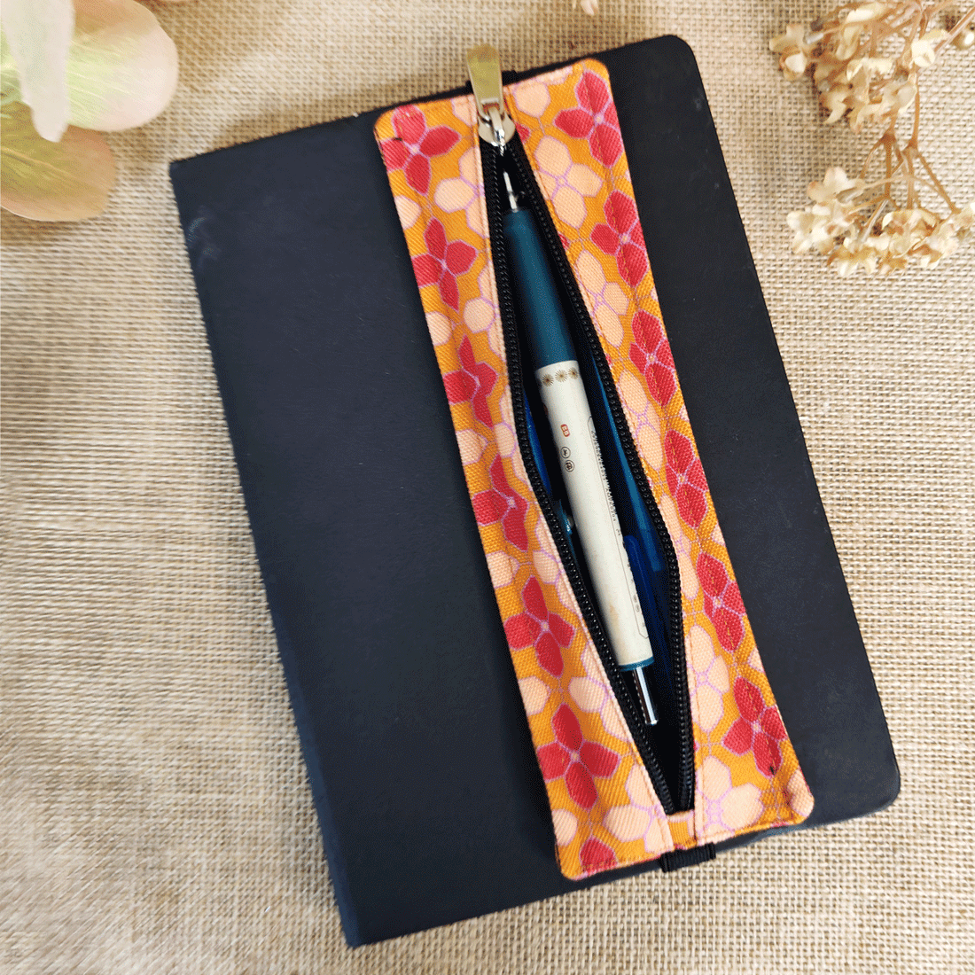 Orange Tiles Pencil Pouch Combo