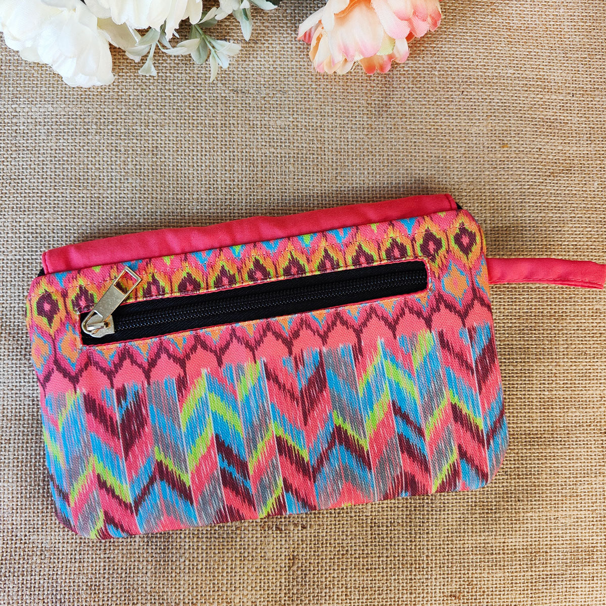 Golden-Pink Tiles Wallet Combo