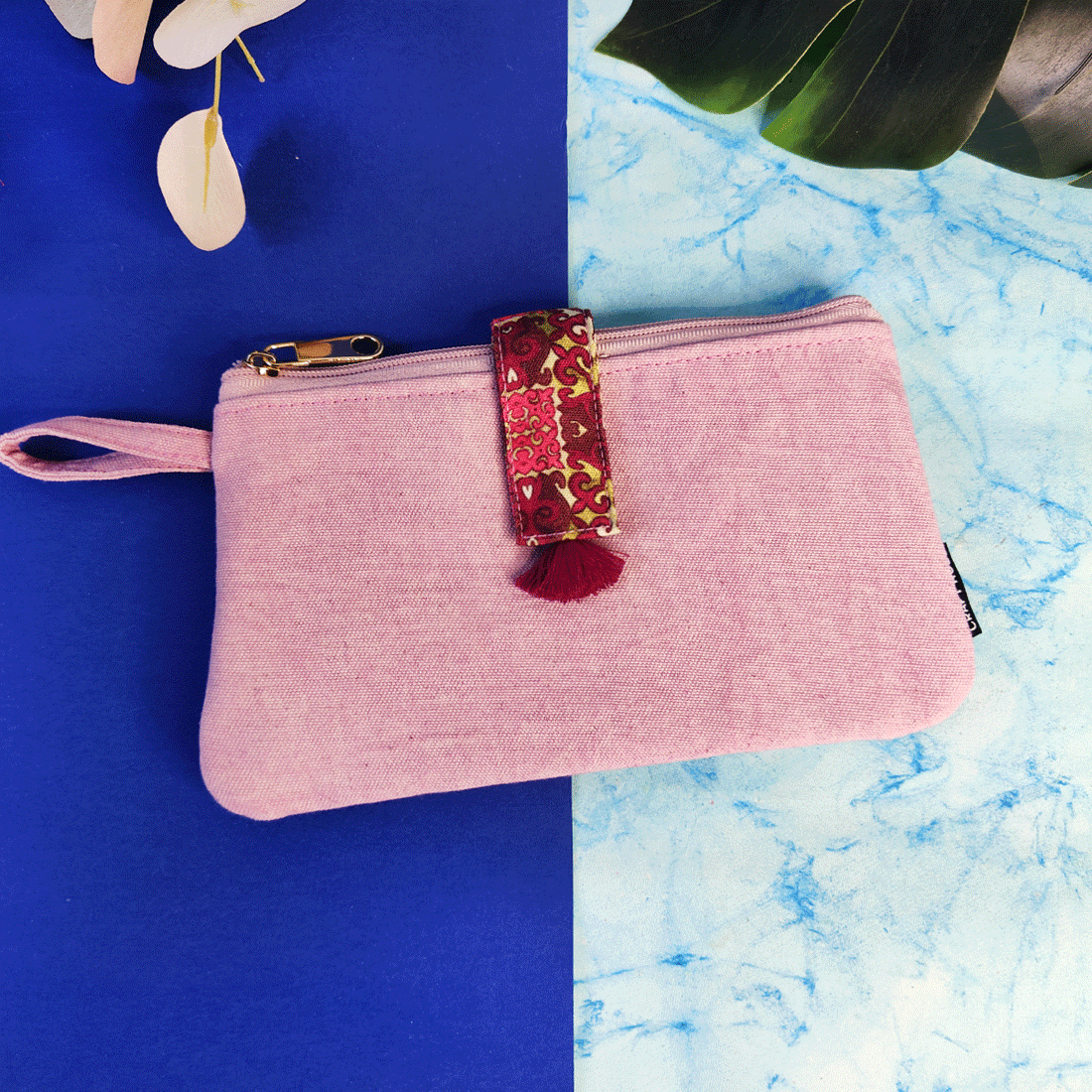 Long Plain Wallet Combo - Blue-Pink