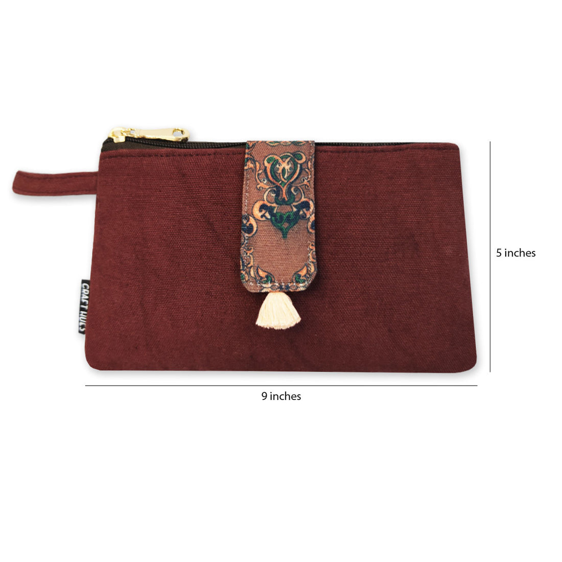 Long Plain Wallet Combo - Maroon/Grey