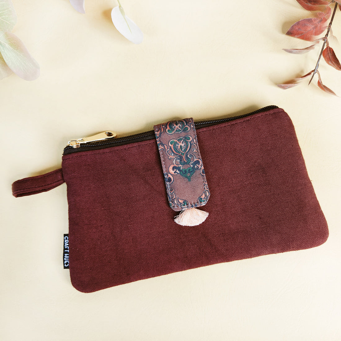Long Plain Wallet Combo - Maroon/Grey