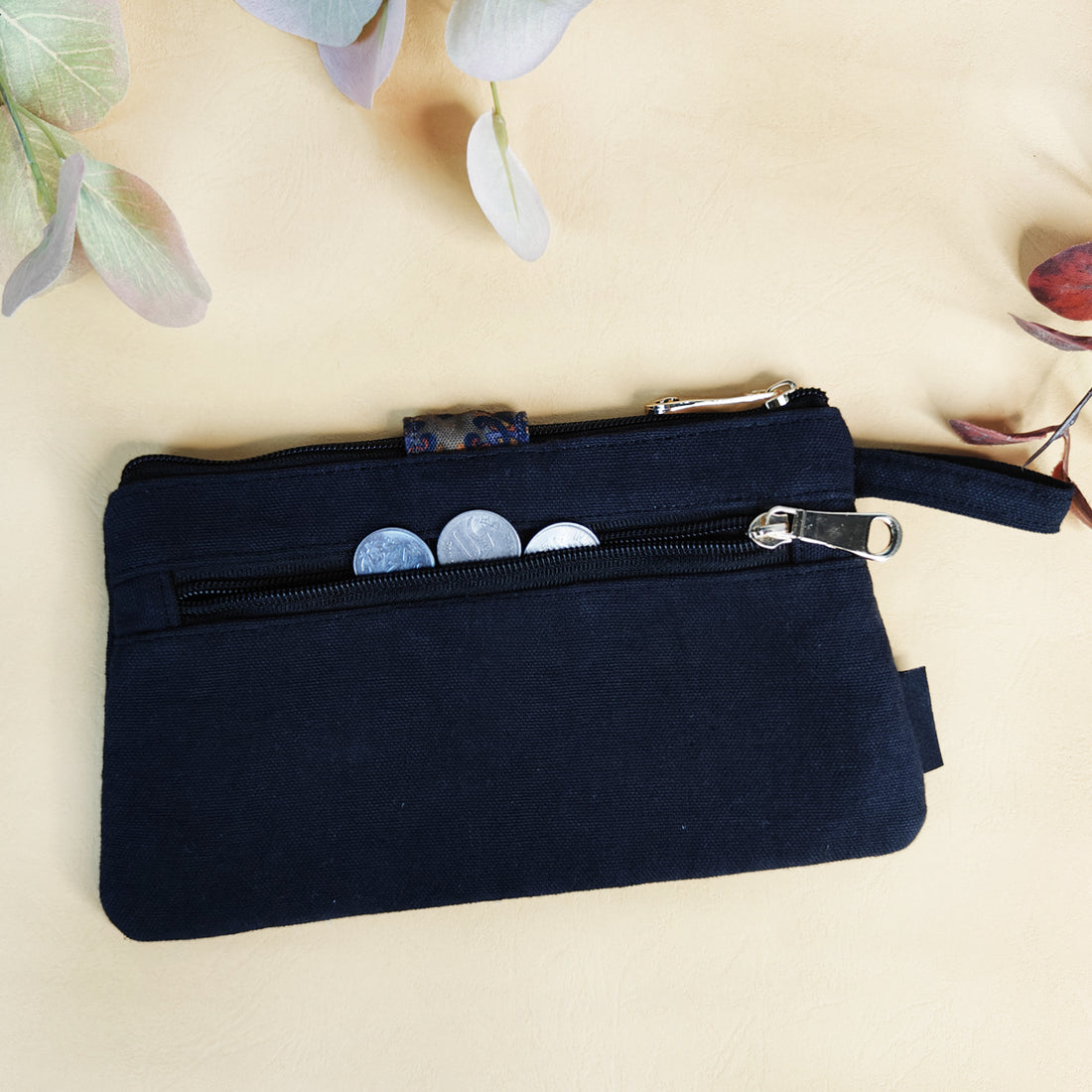Long Plain Wallet Combo - Black/Olive Green