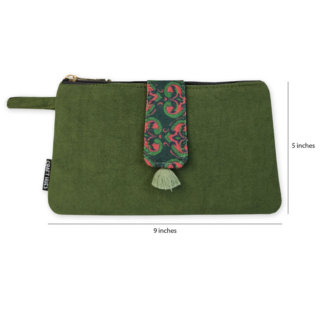 Long Plain Wallet - Olive Green