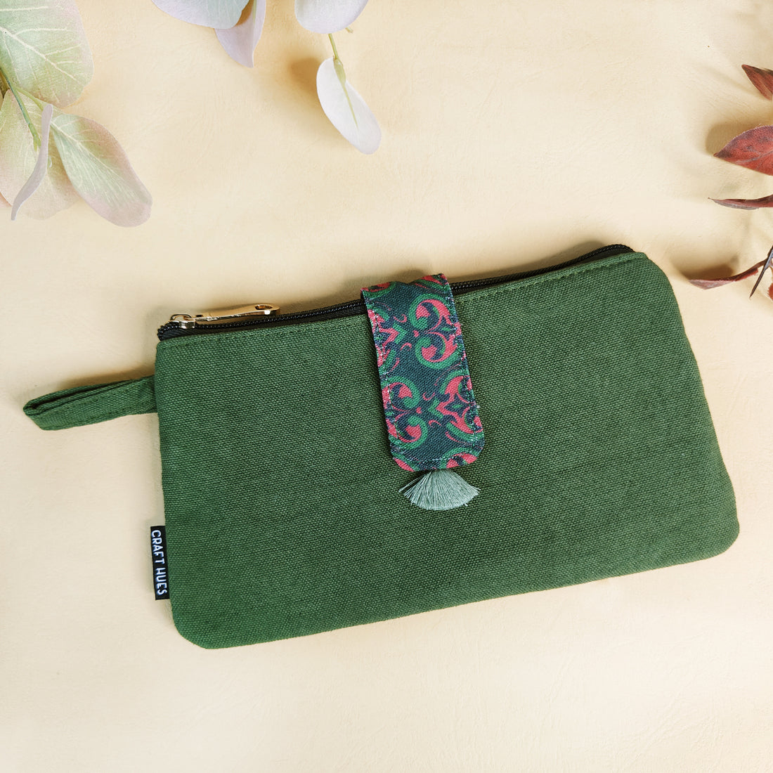 Long Plain Wallet - Olive Green