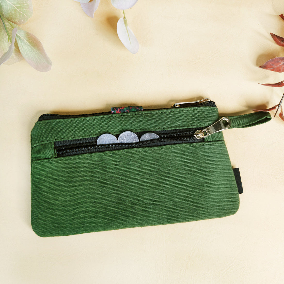 Long Plain Wallet - Olive Green